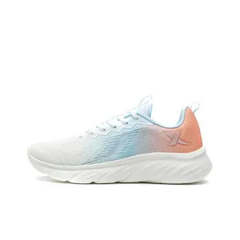 XTEP Cushioned Anti Slip Wear Resistant Breathable Lightweight Low Top Running Shoes Men's Pink Blue Orange Mesh