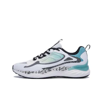 XTEP Polygon 1.0 Running Shoes Men Low Top Canvas White/Black/Starry Sea Blue