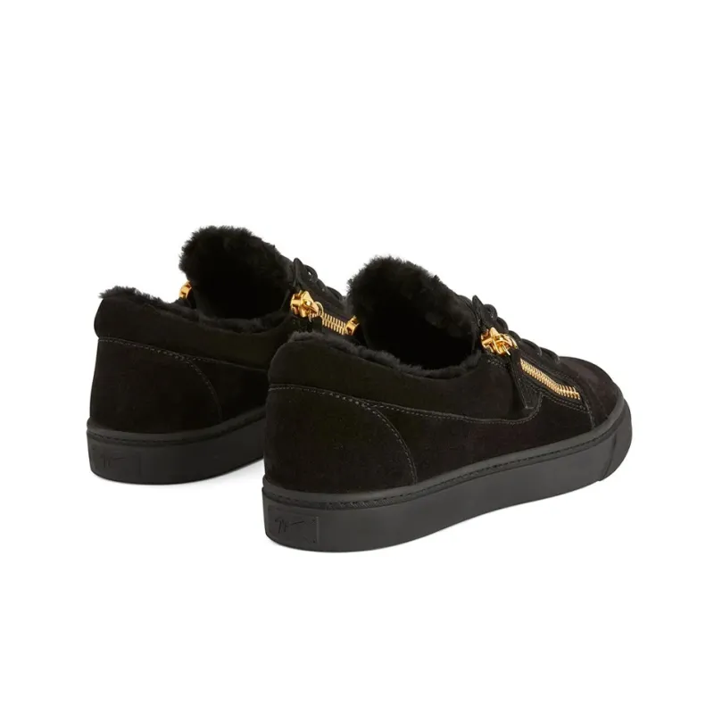 Giuseppe Zanotti Frankie Shearling trimmed Sneakers-4