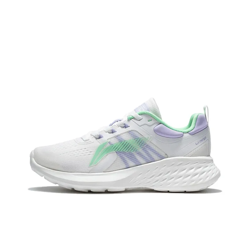 LiNing EazGo Low Top Running Shoes Women's White Purple-0