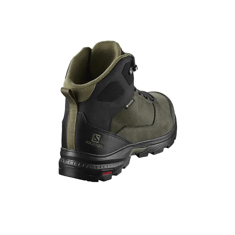 SALOMON X Ultra 4 Wear-Resistant High-Top Trekking Shoes Men's Black Green-1