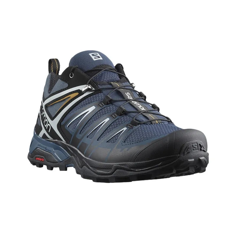 SALOMON X Ultra 3 Hiking / Trekking Shoes Men Low-Top Black/Blue-2