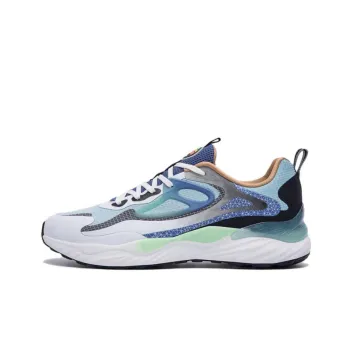 XTEP Polygon 1.0 Cushioning Anti Slip And Wear Resistant Low Top Running Shoes Men's White Black Blue