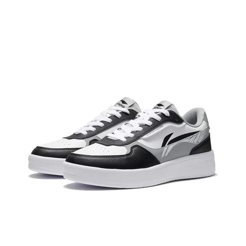 LINING Duda Skateboard Shoes Men Low Top Black/Standard White-2