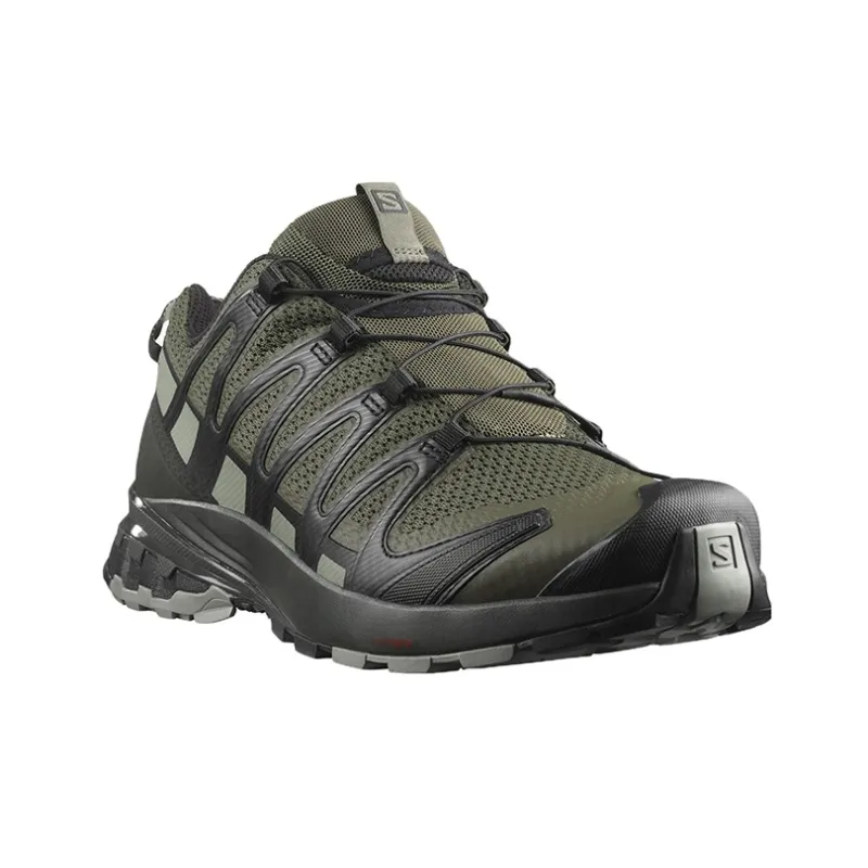 SALOMON XA Pro 3D V8 Abrasion Resistant Low Top Casual Running Shoes Men's Black Green-1