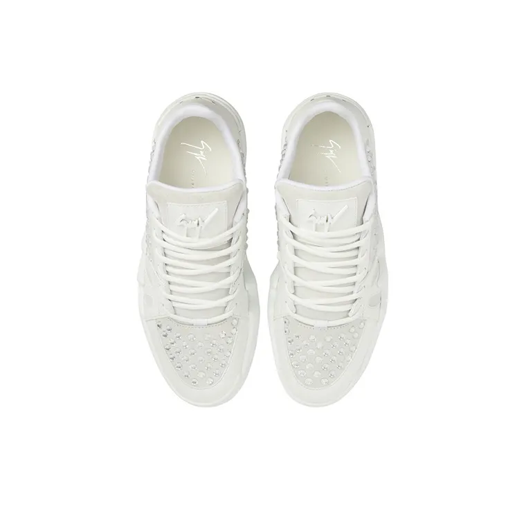 Giuseppe Zanotti/GZ Talon Low-Top Stylish Skateboarding Shoes Women's White-4
