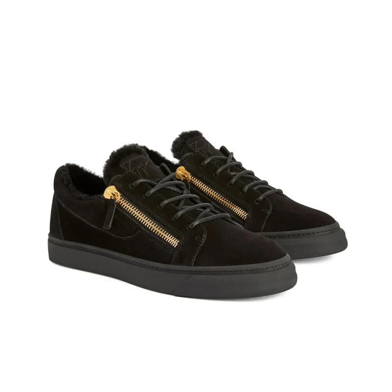 Giuseppe Zanotti Frankie Shearling trimmed Sneakers-2