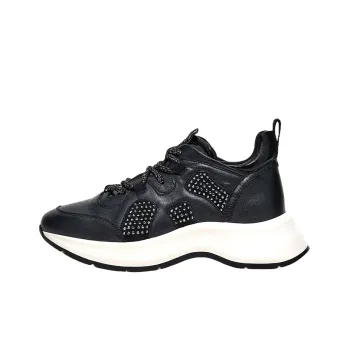 HOGAN H585 Shock Absorbers Slip Resistant, Abrasion Resistant, Lightweight Low Top Casual Shoes Women's Black