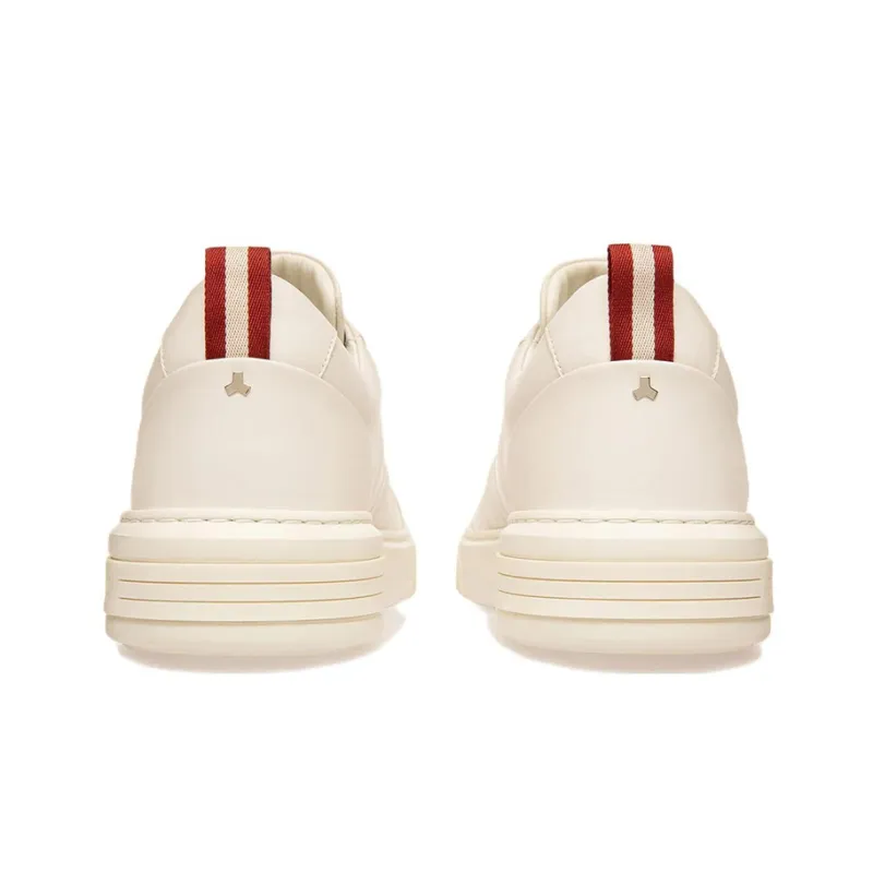 BALLY Low Top Stylish Skateboarding Shoes Men's White-3