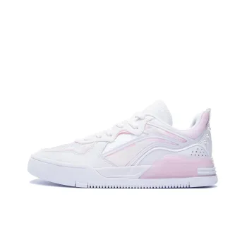 LiNing Wave V1 Cherry Blossom Limited Edition Anti Slip Wear Resistant Low Top Skateboard Shoes Women's White Pink