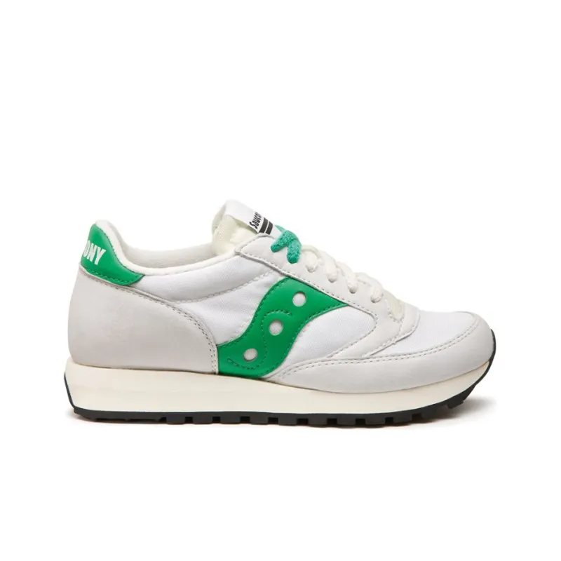 Saucony Jazz 81 Cushioned Anti-Slip And Wear-Resistant Lightweight Low-Top Running Shoes Men's Gray White Green-1