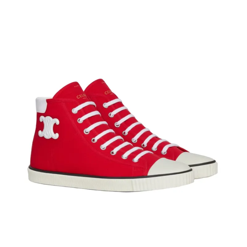 CELINE Stylish Skateboarding Shoes Women's Bright Red-3