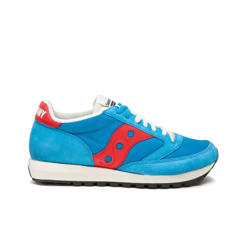Saucony Jazz 81 Low-Top Running Shoes Men's Blue Red-1