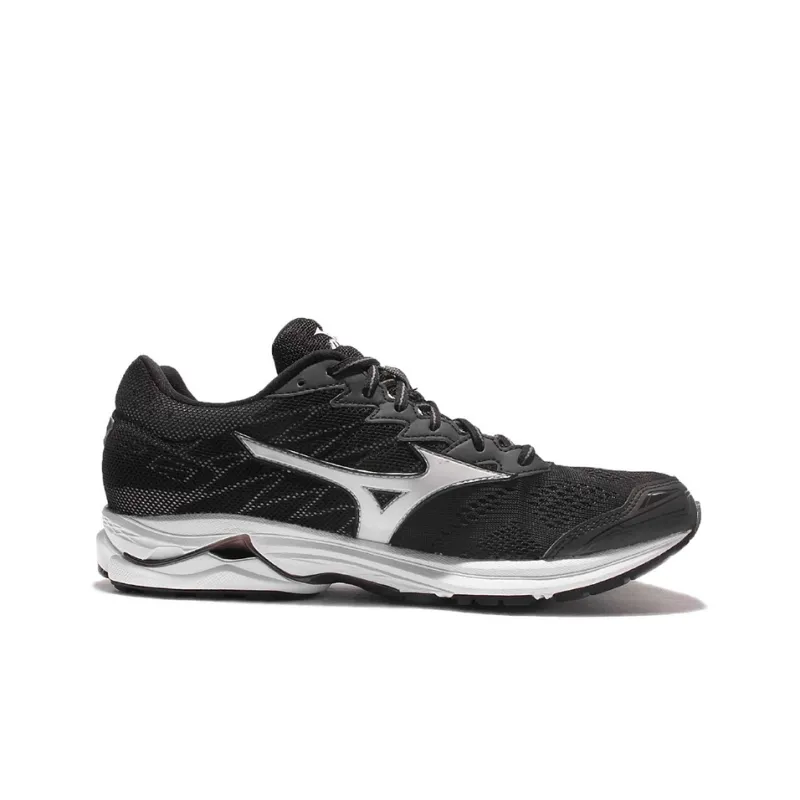 Mizuno Wave Rider 20 Anti-Slip And Wear-Resistant Breathable Low-Top Running Shoes Men's Black White-1