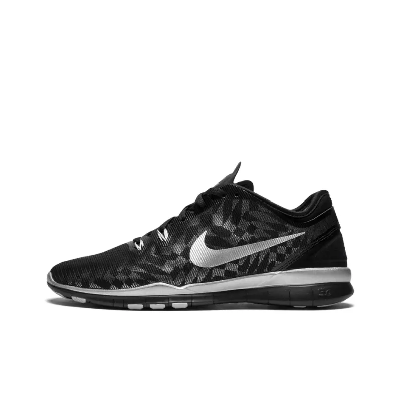 Nike Free 5.0 Tr Fit 5 Black Metallic Silver Women's-0