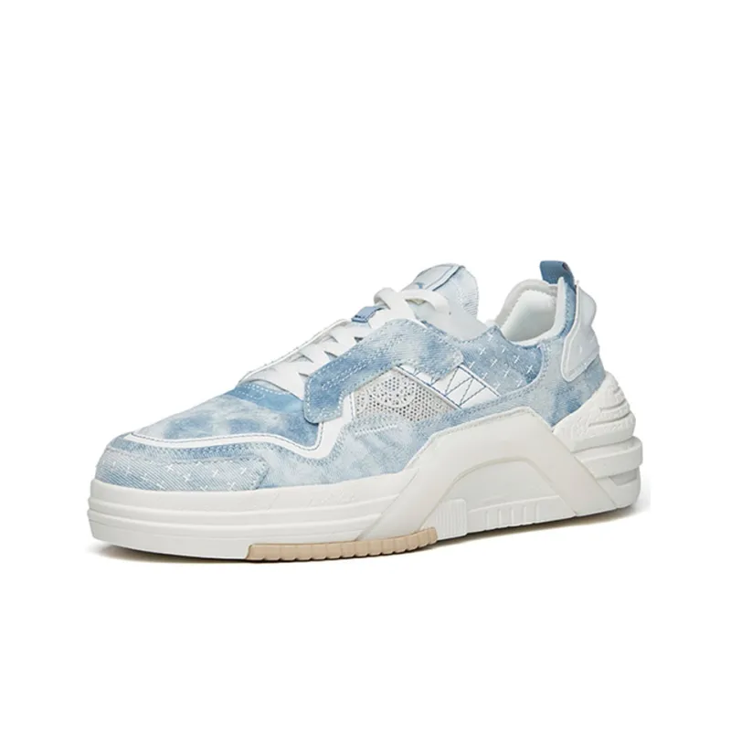 Anta ADO PRO Slip-Resistant Cushioning Wear-Resistant Low-Top Skateboard Shoes Blue White-2