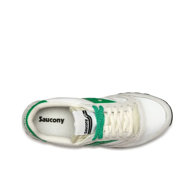 Saucony Jazz 81 Cushioned Anti-Slip And Wear-Resistant Lightweight Low-Top Running Shoes Men's Gray White Green-3