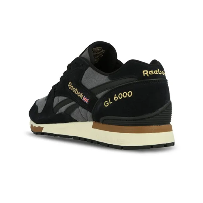 Reebok GL6000 Anti-Slip Wear-Resistant Low-Top Running Shoes Men's Black Gray Brown-3