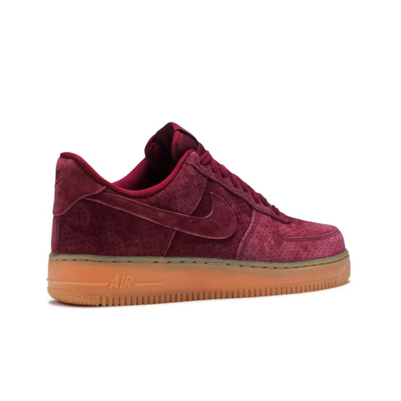 Nike Air Force 1 '07 Wear resistant And Lightweight Low Top Skateboard Shoes Women's Burgundy-2