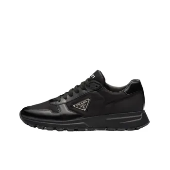PRADA Prax 01 Sneakers Re Nylon Brushed Leather Black Black
