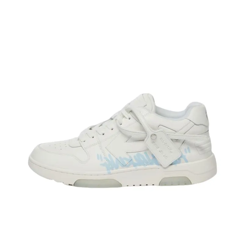OFF WHITE Out Of Office 'OOO' Low Tops For Walking White Light Blue 2021-0