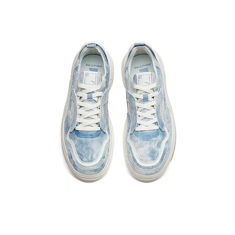 Anta ADO PRO Slip-Resistant Cushioning Wear-Resistant Low-Top Skateboard Shoes Blue White-3