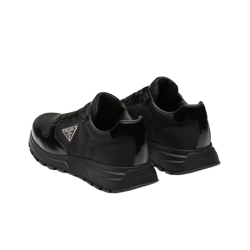 PRADA Prax 01 Sneakers Re Nylon Brushed Leather Black Black-3