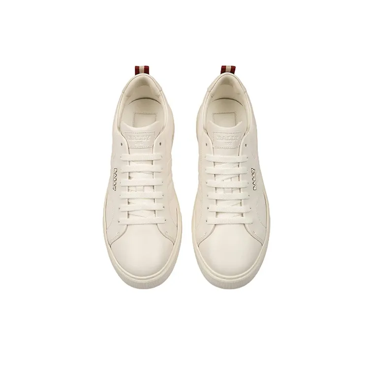 BALLY Low Top Stylish Skateboarding Shoes Men's White-2