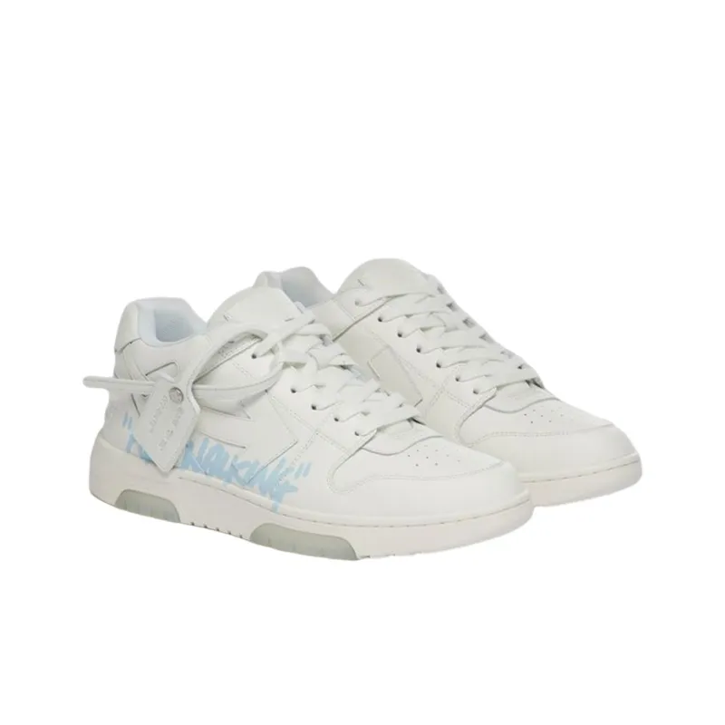 OFF WHITE Out Of Office 'OOO' Low Tops For Walking White Light Blue 2021-2