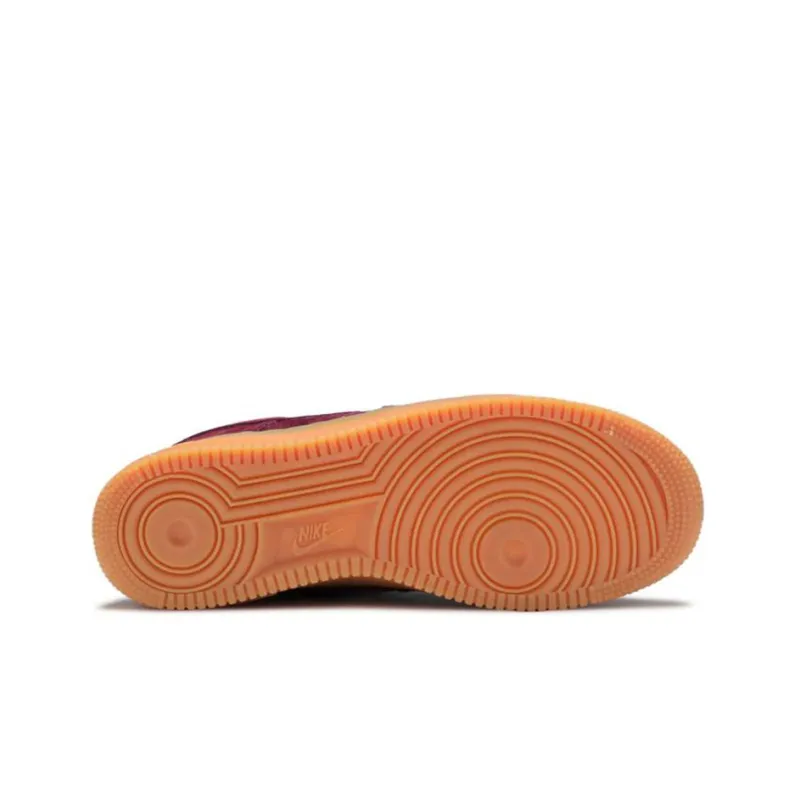 Nike Air Force 1 '07 Wear resistant And Lightweight Low Top Skateboard Shoes Women's Burgundy-3