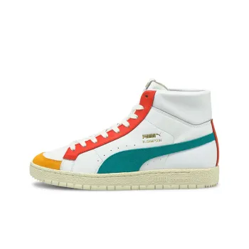 PUMA Ralph Sampson Skateboard Shoes Men High-Top White/Orange/Green