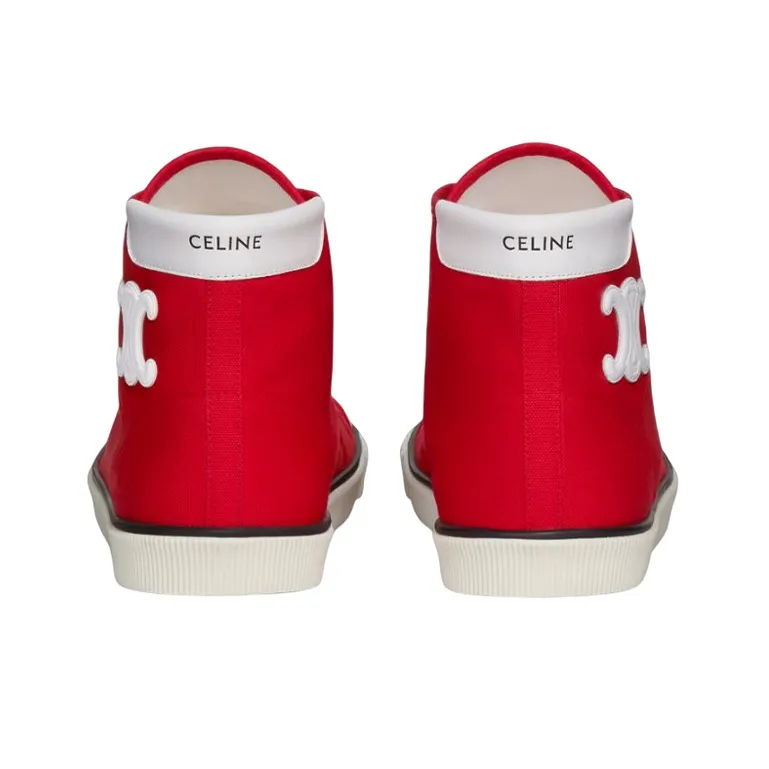 CELINE Stylish Skateboarding Shoes Women's Bright Red-4