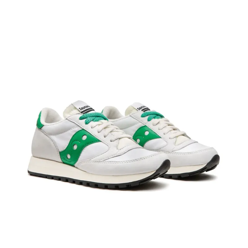 Saucony Jazz 81 Cushioned Anti-Slip And Wear-Resistant Lightweight Low-Top Running Shoes Men's Gray White Green-2