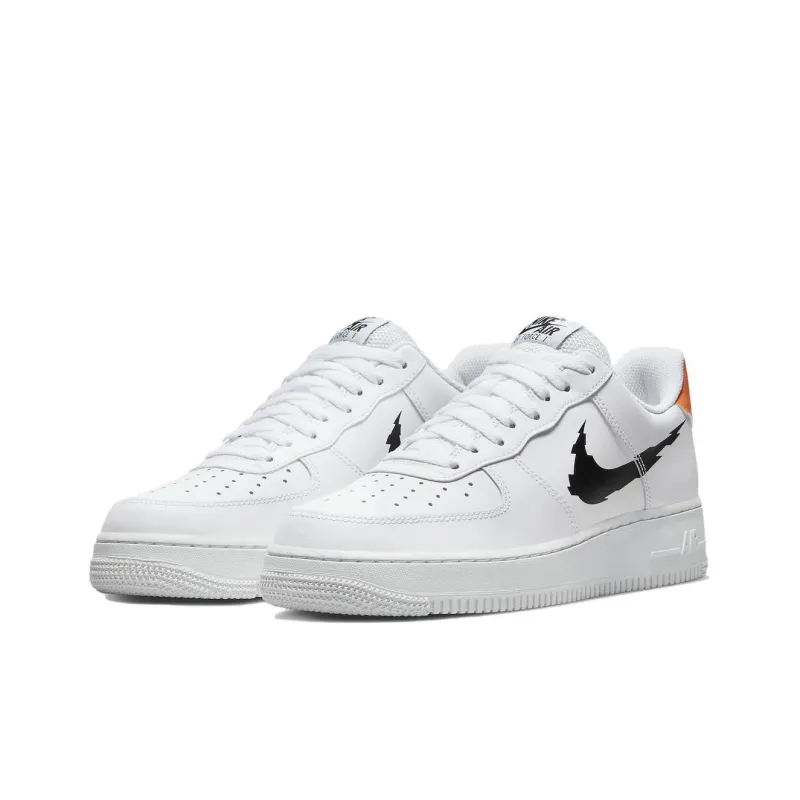 Nike Air Force 1 Low '07 Glitch Swoosh White Orange-2
