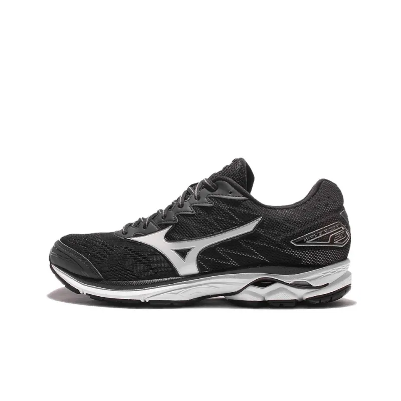 Mizuno Wave Rider 20 Anti-Slip And Wear-Resistant Breathable Low-Top Running Shoes Men's Black White-0