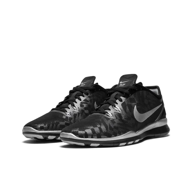 Nike Free 5.0 Tr Fit 5 Black Metallic Silver Women's-1