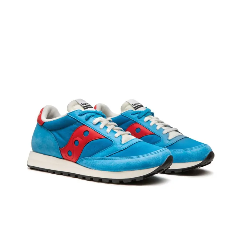 Saucony Jazz 81 Low-Top Running Shoes Men's Blue Red-2