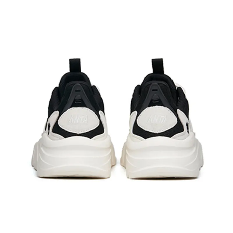 Anta Life Collection Cushioning, Wear Resistant Low Top Casual Shoes Men's White Black-4