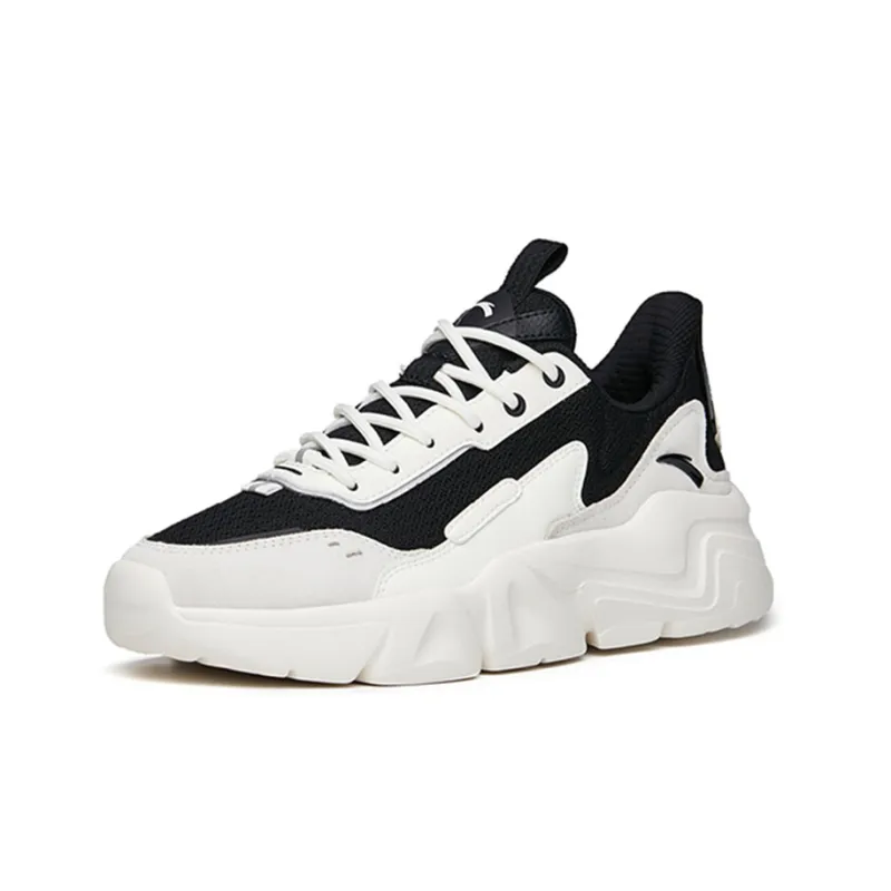 Anta Life Collection Cushioning, Wear Resistant Low Top Casual Shoes Men's White Black-2