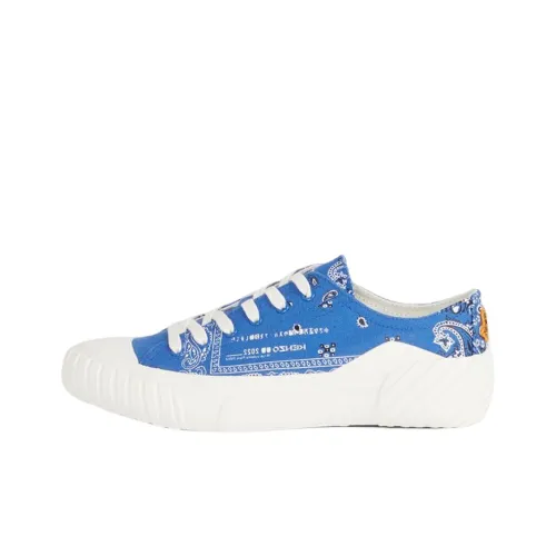 KENZO Tiger Canvas Shoes Men Low-Top Blue