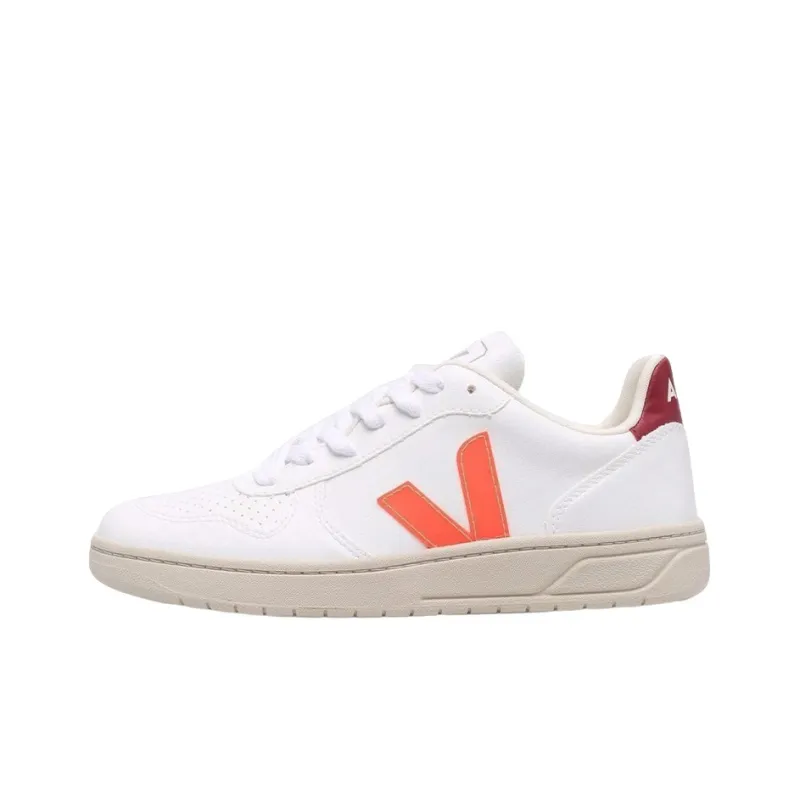 VEJA V 10 Cwl 'White Orange Fluo Marsala'-0