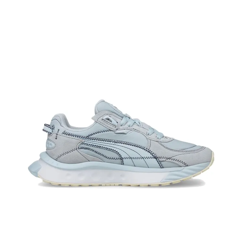 PUMA Wild Rider Embroidered Cushioned Anti-Slip And Wear-Resistant Lightweight Low-Top Casual Shoes Unisex Ice Blue-1