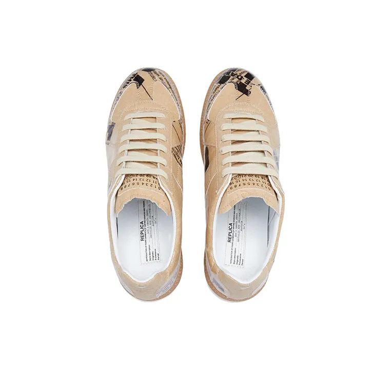Maison Margiela Replica Low Top Stylish Skateboarding Shoes Women's Light Umber-3