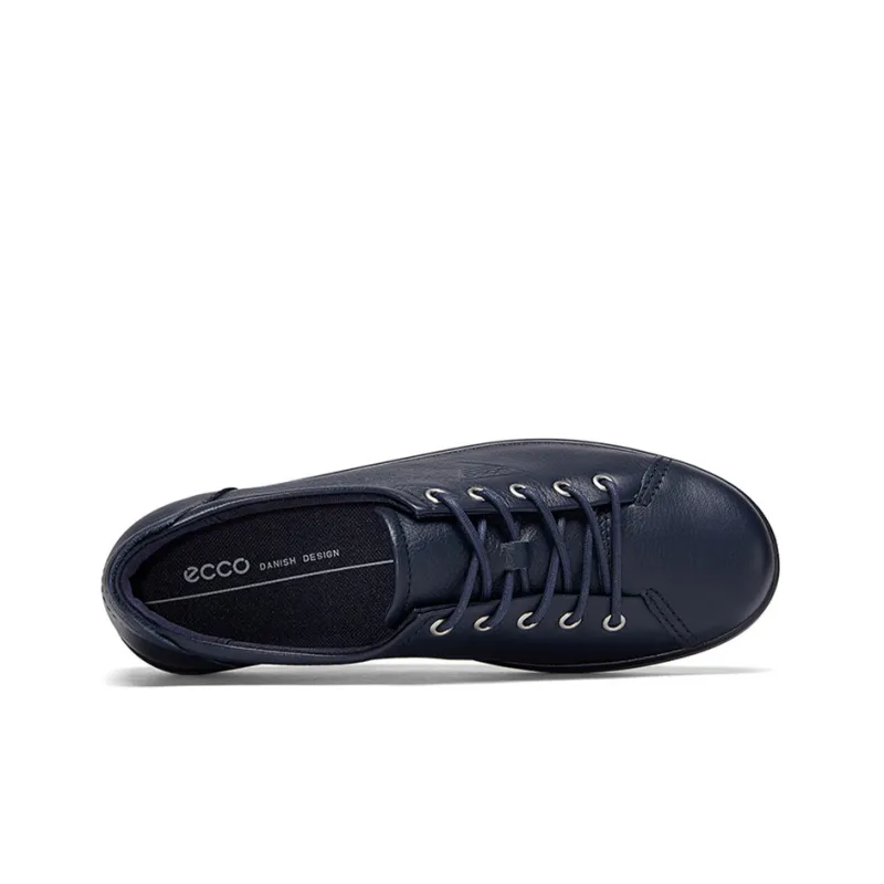 Ecco Soft Cool Skateboard Shoes Women's Low Top Ocean Blue-3