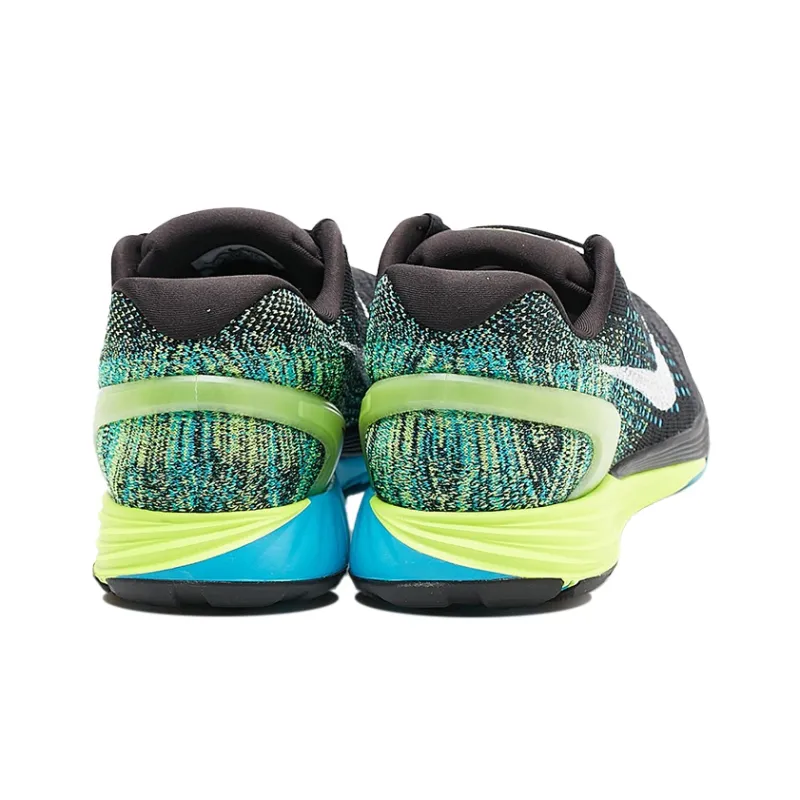 Nike LunarGlide 7 Cushioning Anti-Slip And Wear-Resistant Low-Top Running Shoes Men's Black Green-3