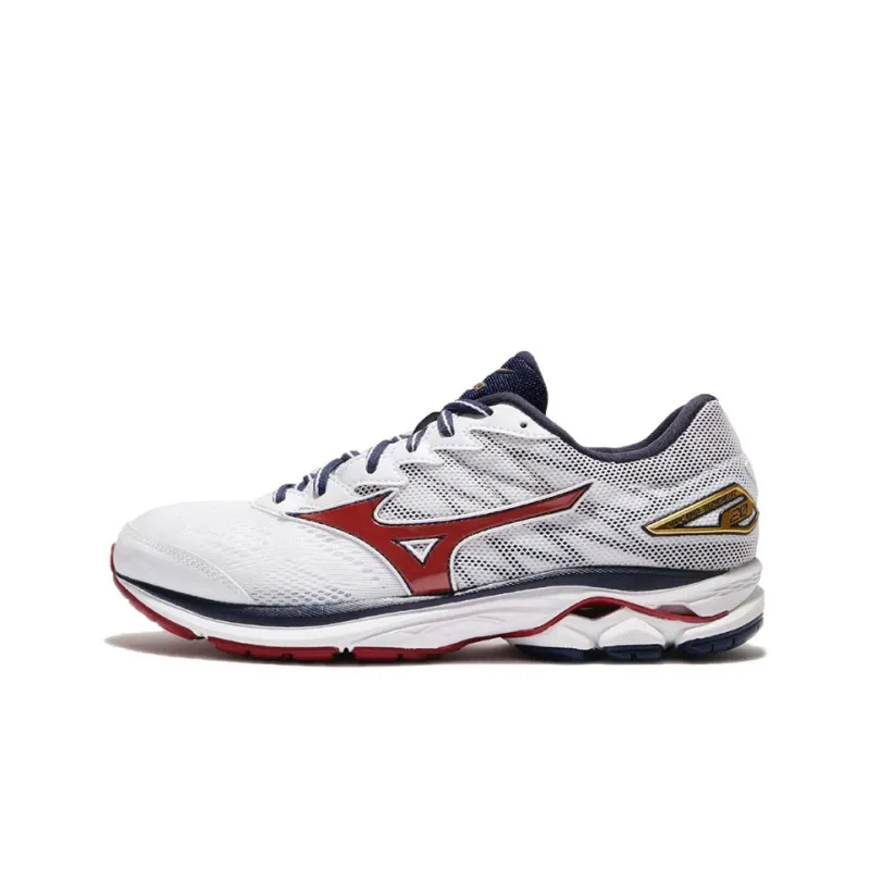 Mizuno Rider 20 Running Shoes Men Low Top White/Blue/Red-0