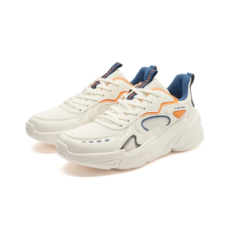 361° Breathable Low Top Sports Casual Shoes Men's White Blue-3