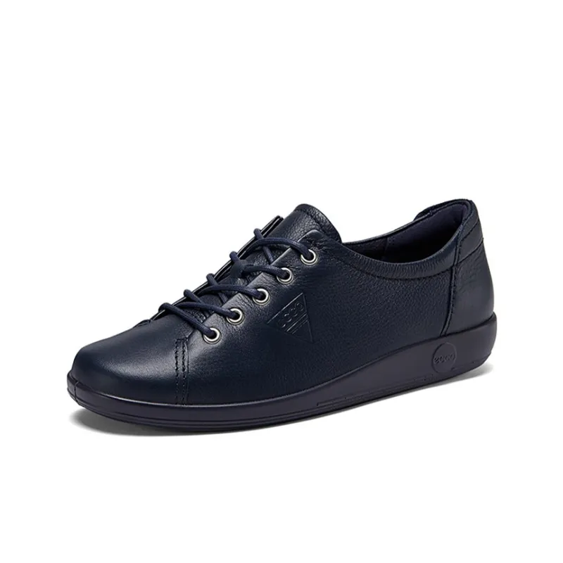 Ecco Soft Cool Skateboard Shoes Women's Low Top Ocean Blue-1