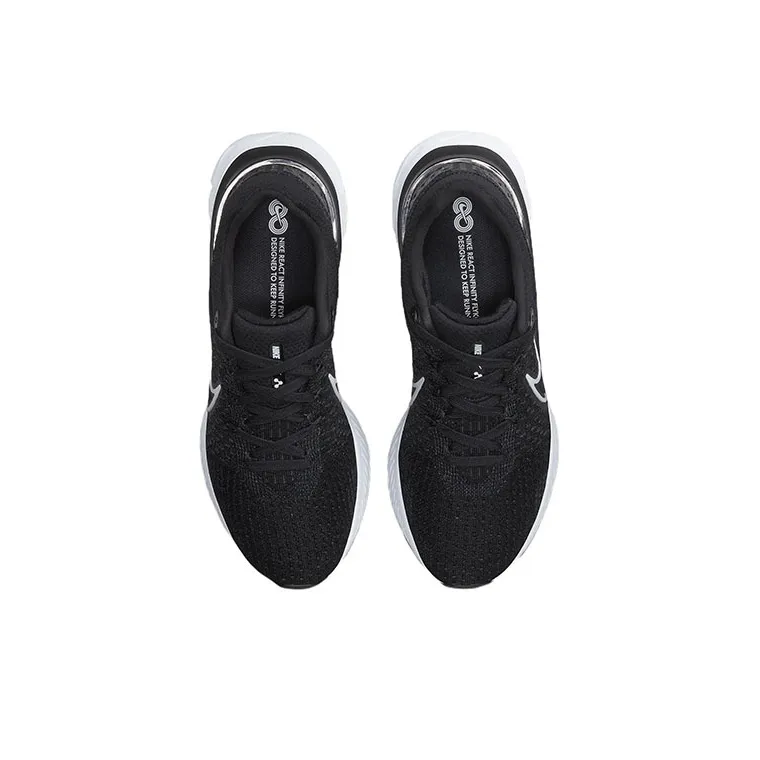 Nike React Infinity Run Flyknit 3 Black White-3