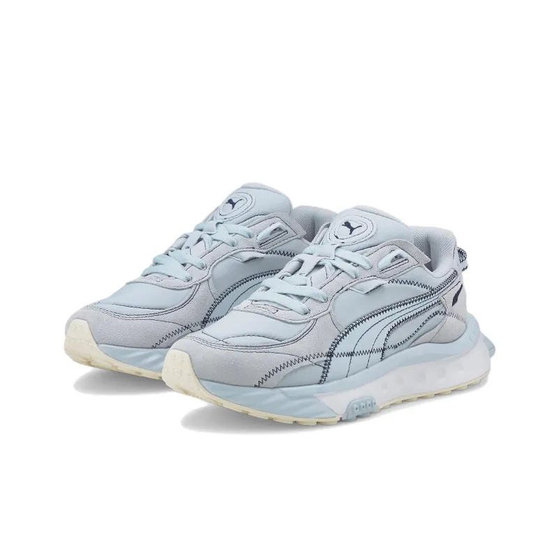 PUMA Wild Rider Embroidered Cushioned Anti-Slip And Wear-Resistant Lightweight Low-Top Casual Shoes Unisex Ice Blue-2
